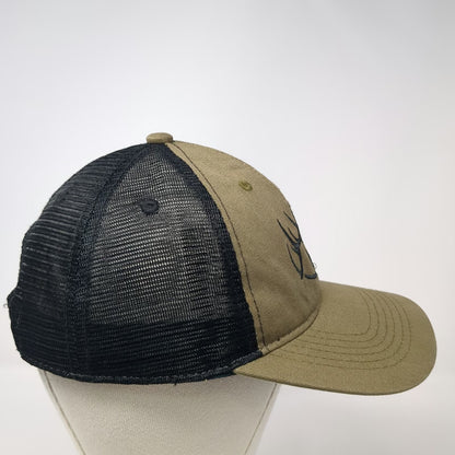 Rocky Mountain Elk Foundation Trucker Hat Green Black One Size Snapback Mesh