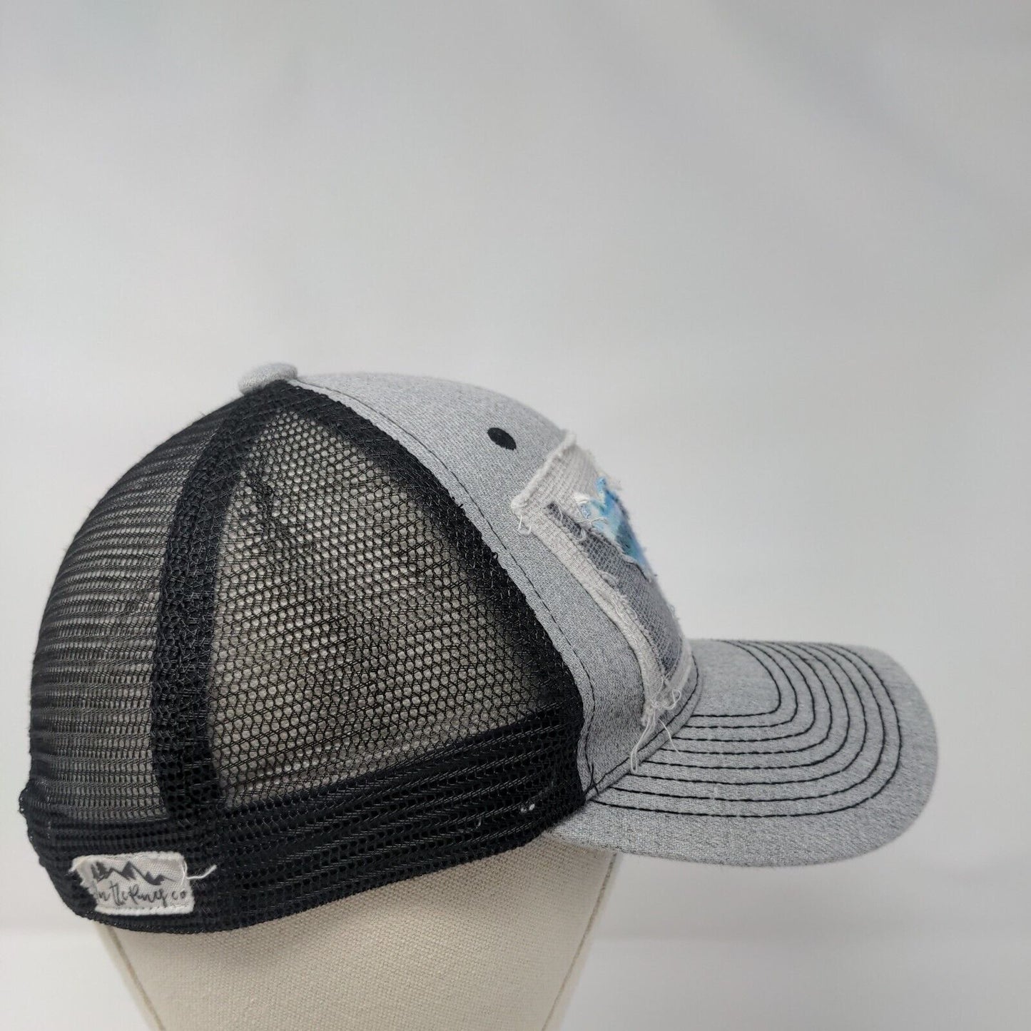Take A Hike Snapback Trucker Hat Gray OSFM Adjustable Mesh Back Polyester
