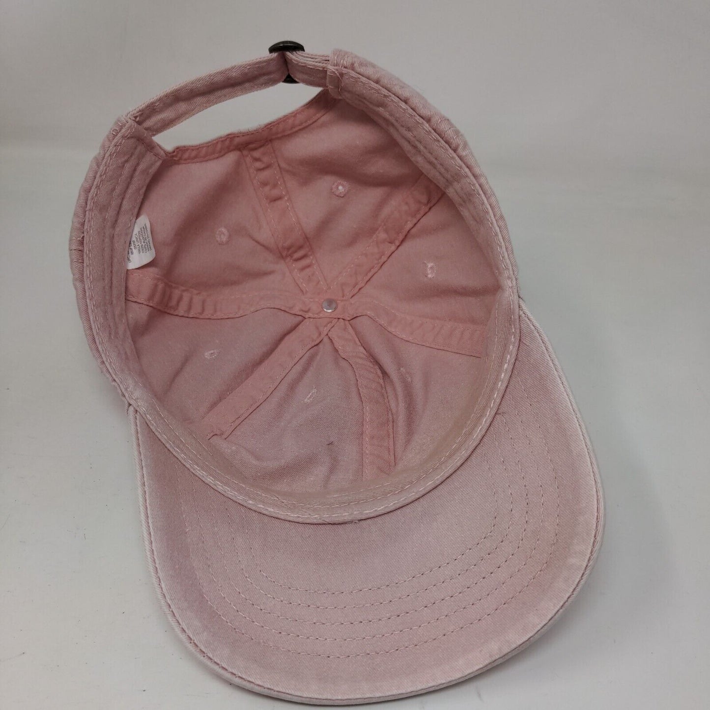 Unbranded Slideback Hat Pink OSFM Adjustable Vented Holes 6 Panel Blank