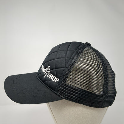 Promo Shop Snapback Trucker Hat Black One Size Mesh Back Quilted HG