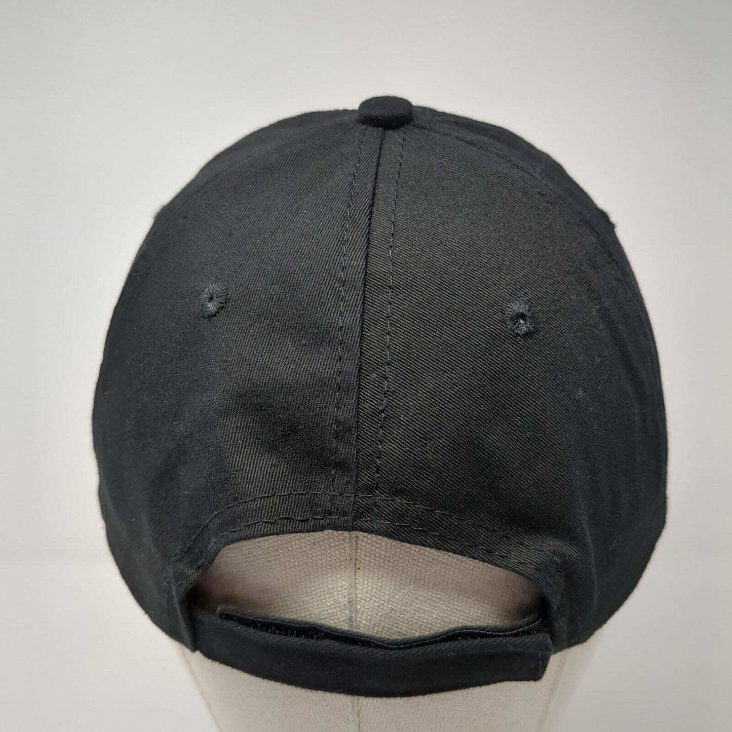 MP Strapback Hat Black One Size Adjustable Embroidered 6 Panel