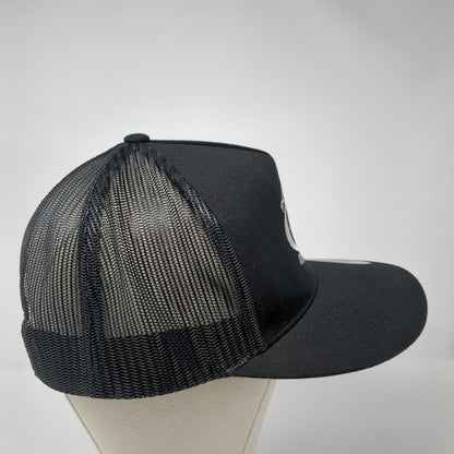 Portneuf Valley Snapback Trucker Hat Black One Size Mesh Back Sport-Tek