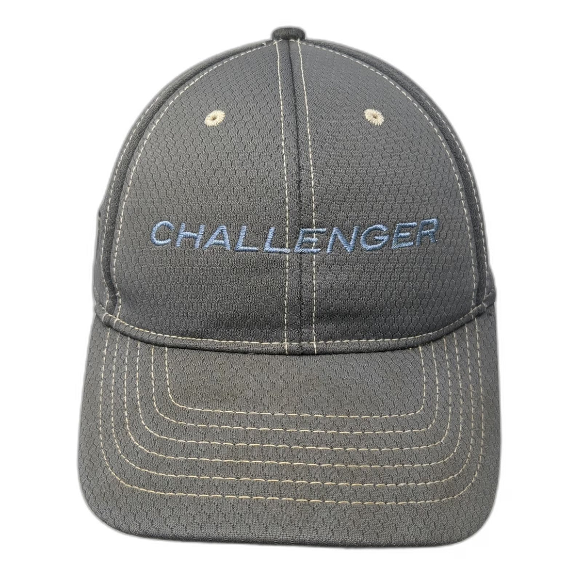 Ahead Gray Baseball Cap One Size Bombardier Challenger Logo Strapback Hat Mesh