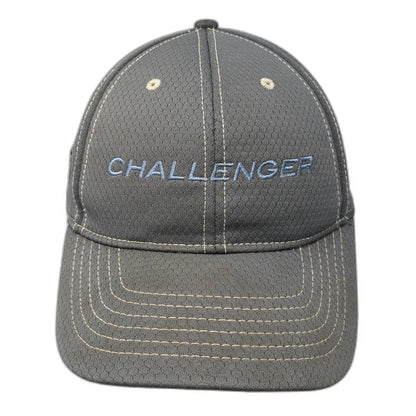 Ahead Gray Baseball Cap One Size Bombardier Challenger Logo Strapback Hat Mesh