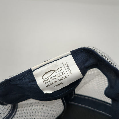 Infinity Snapback Trucker Hat Blue One Size Adjustable Mesh Back 6 Panel Blank