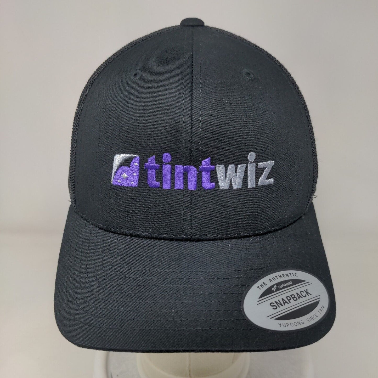 Tint Wiz Snapback Mesh Back Trucker Hat Black One Size Classics Yupoong