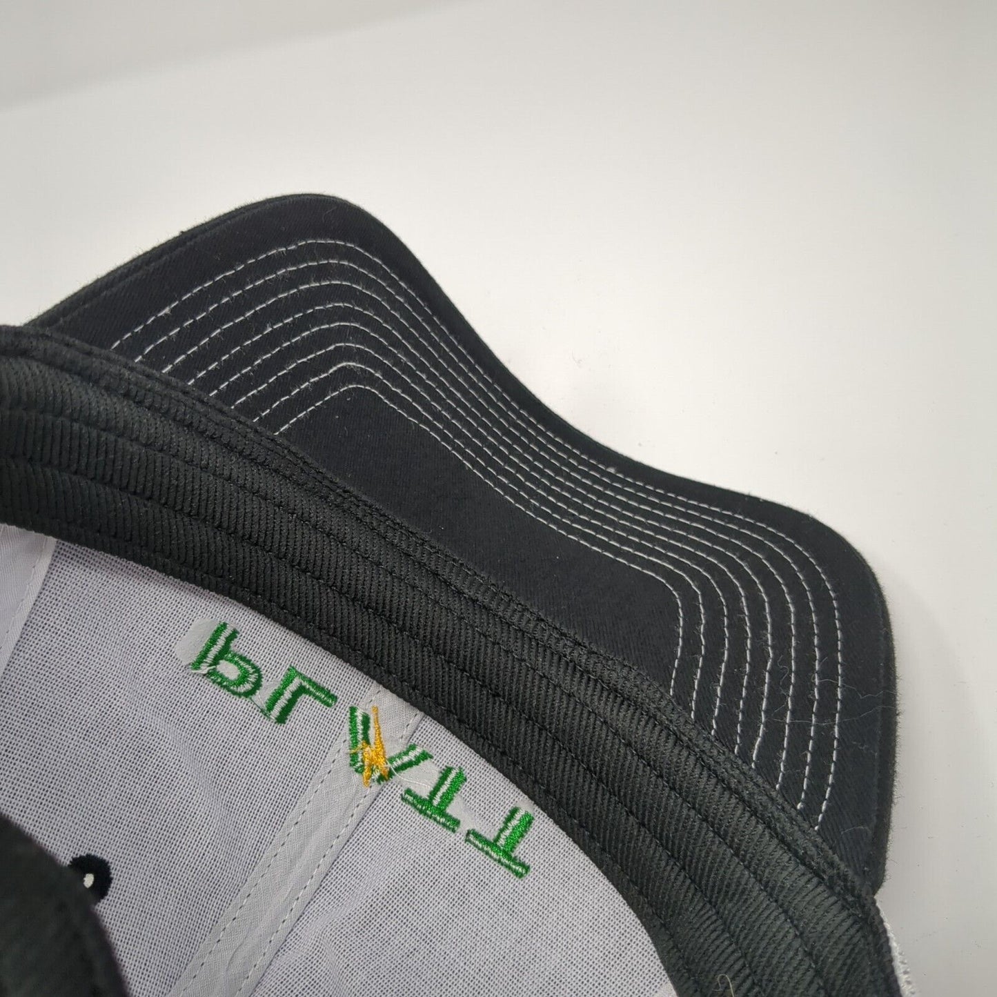 Platt Fitted Trucker Hat Black One Size Mesh Back 6 Panel Colorblock