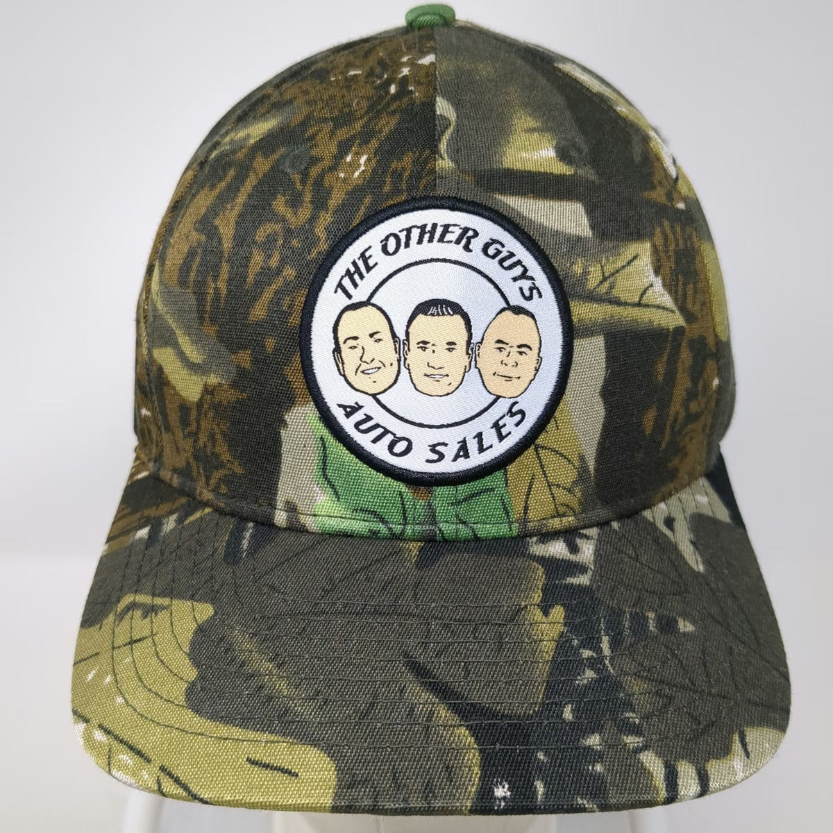 Buck's Bags Baseball Cap Green One Size The Other Guys Auto Sales Camo Hat