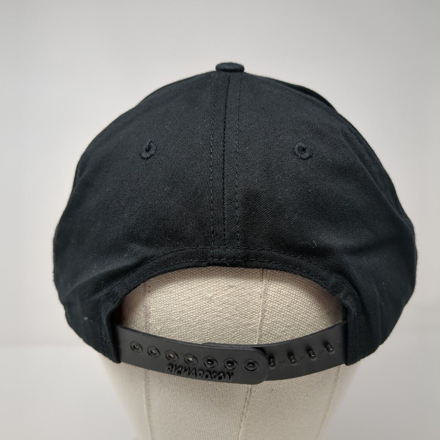 Greyloch Snapback Hat Black One Size Embroidered Solid Richardson