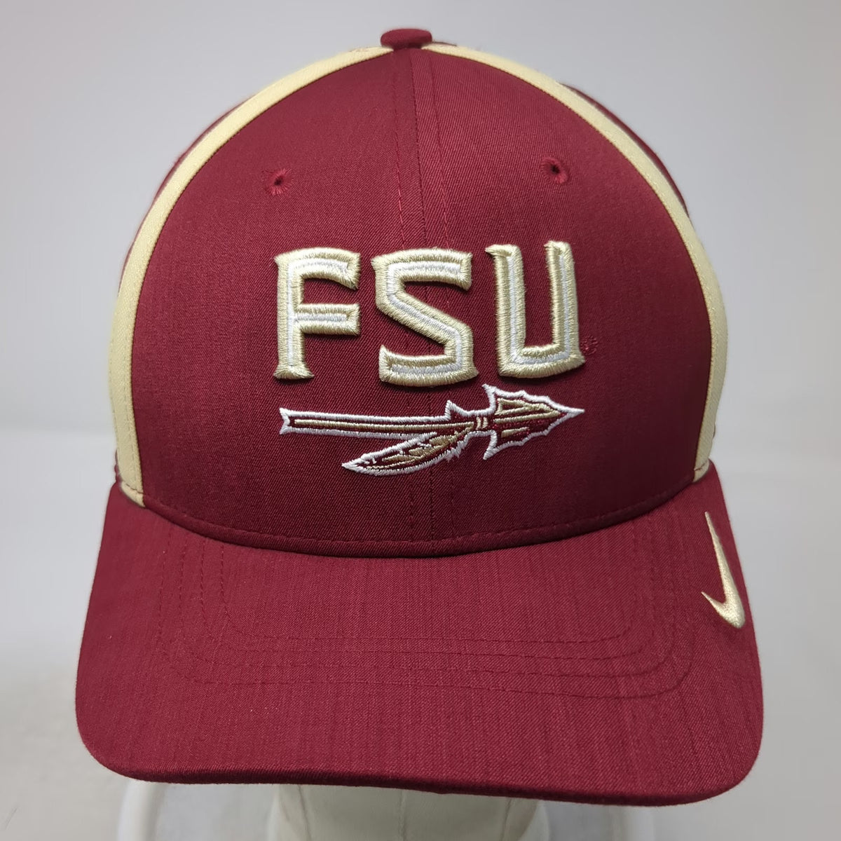 Nike Florida State Seminoles FSU NCAA Cap Red Gold L Classic99 Dri-Fit Spear