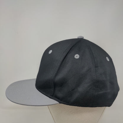 Infinity Snapback Hat Black OSFM Adjustable Colorblock 6 Panel Blank