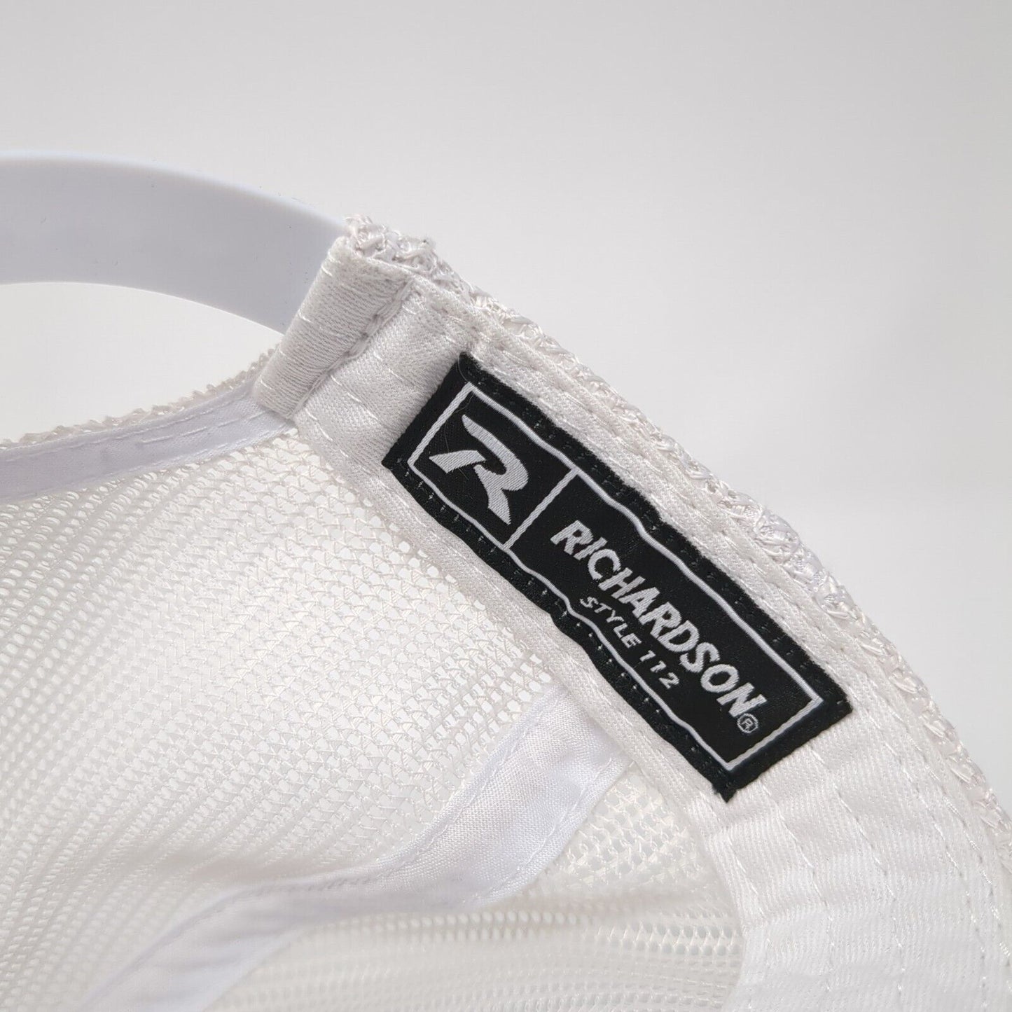 Richardson Snapback Trucker Hat White One Size Adjustable Mesh Back Embroidered