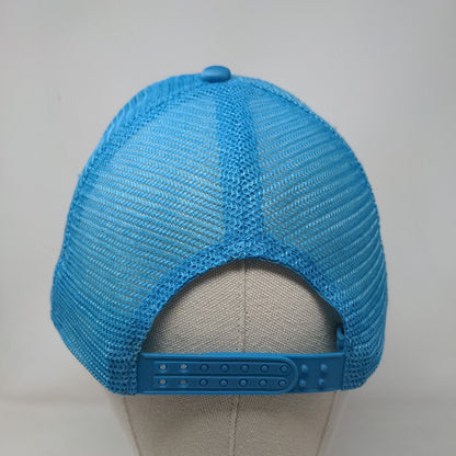 Bumble Bff Snapback Trucker Hat Blue One Size Adjustable Mesh Back Rope