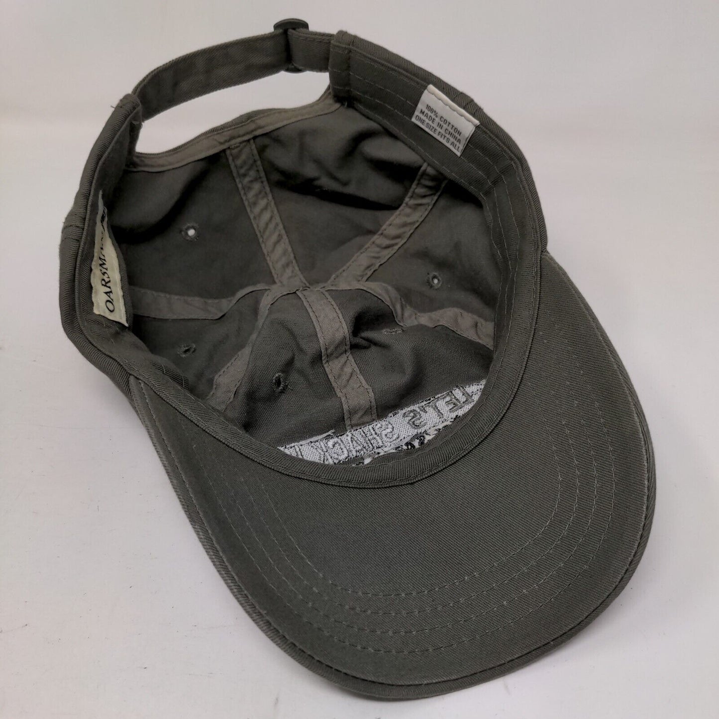 Let's Shack Up Slideback Hat Grayish-Brown OSFA Solid Joe's Crab Shack