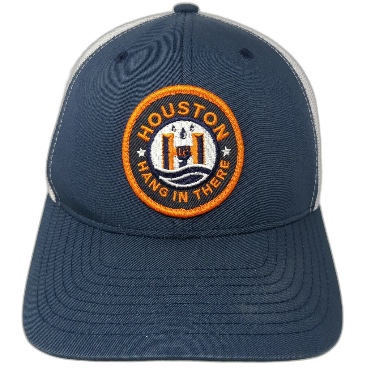 Hooey Trucker Hat Blue White One Size Houston Hang In There Patch Snapback Mesh