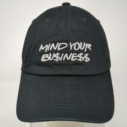 Field Grade Baseball Cap Black One Size Mind Your Business Dollar Sign Logo Hat
