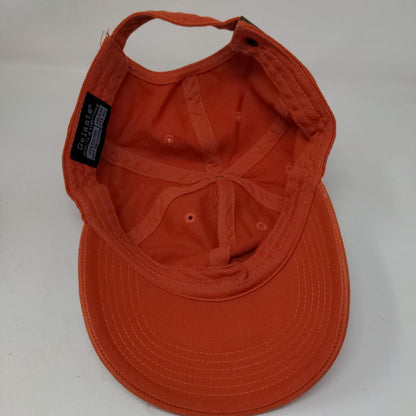 Oh Boy Slideback Hat Orange OSFA Adjustable Vented Holes 6 Panel Blank Gelante