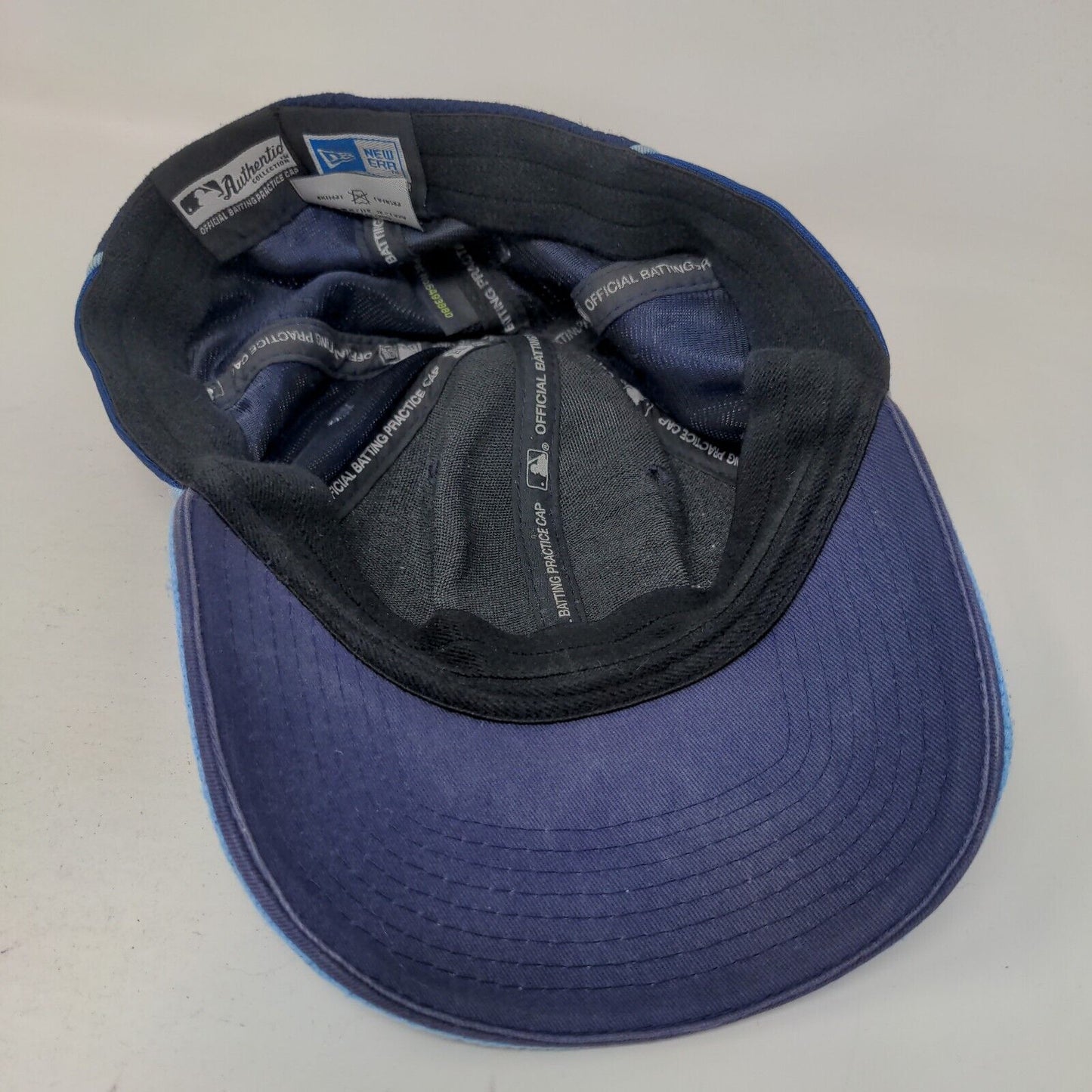 New Era Men's Fitted Hat Blue Size L/XL Embroidered Tampa Bay Rays Logo