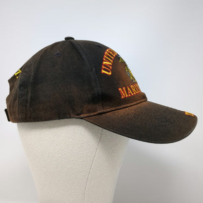 Eagle Crest Baseball Cap Black OSFM United States Marine Corps EGA Emblem Hat