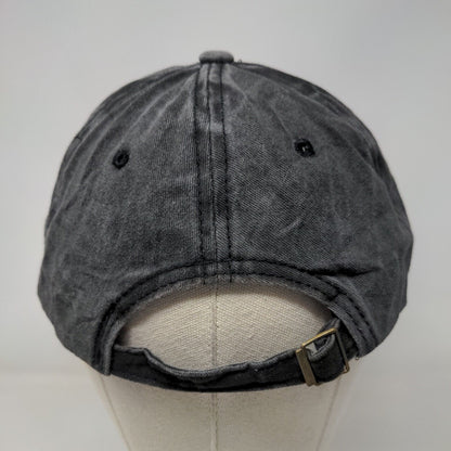 Skeleton Slideback Hat Gray One Size Adjustable Embroidered 6 Panel