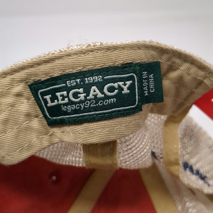 Legacy Trucker Hat Red One Size Sunset Cove Island Park NJ Patch Snapback Mesh