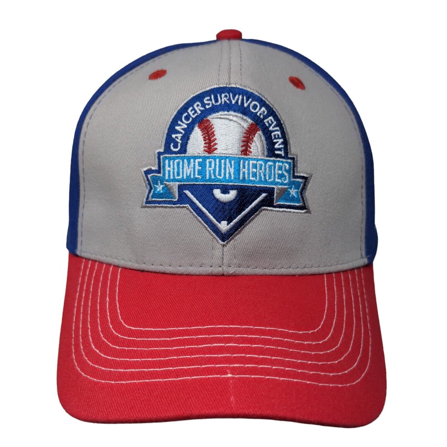 Cancer Survivors Home Run Heroes Strapback Hat Multicolor Embroidered Logo