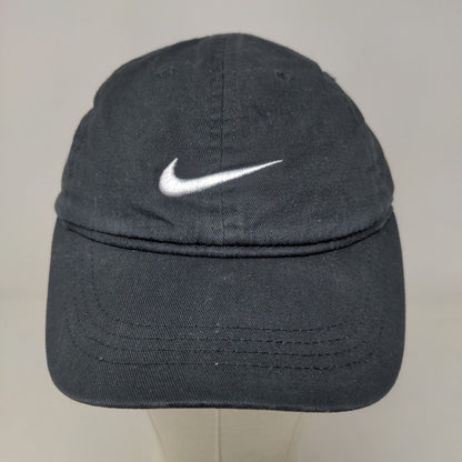 Nike Boy's Strapback Hat Black Adjustable Embroidered Logo 100% Cotton