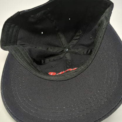 PIBI Red Puff Embroidery Black Baseball Cap Hat One Size Adjustable Strapback