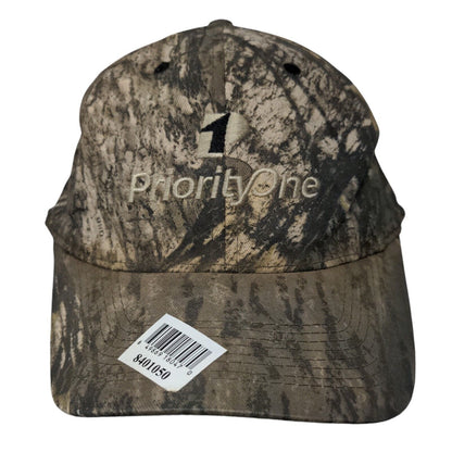 P1 Priority One Snapback Hat Camouflage One Size Adjustable Embroidered 6 Panel