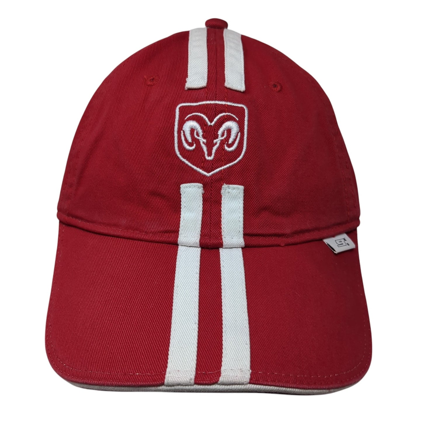 Dodge Ram Logo Strapback Hat Red One Size Adjustable Chase Authentics