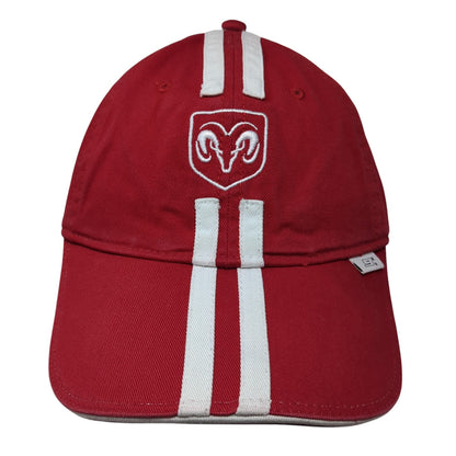 Dodge Ram Logo Strapback Hat Red One Size Adjustable Chase Authentics