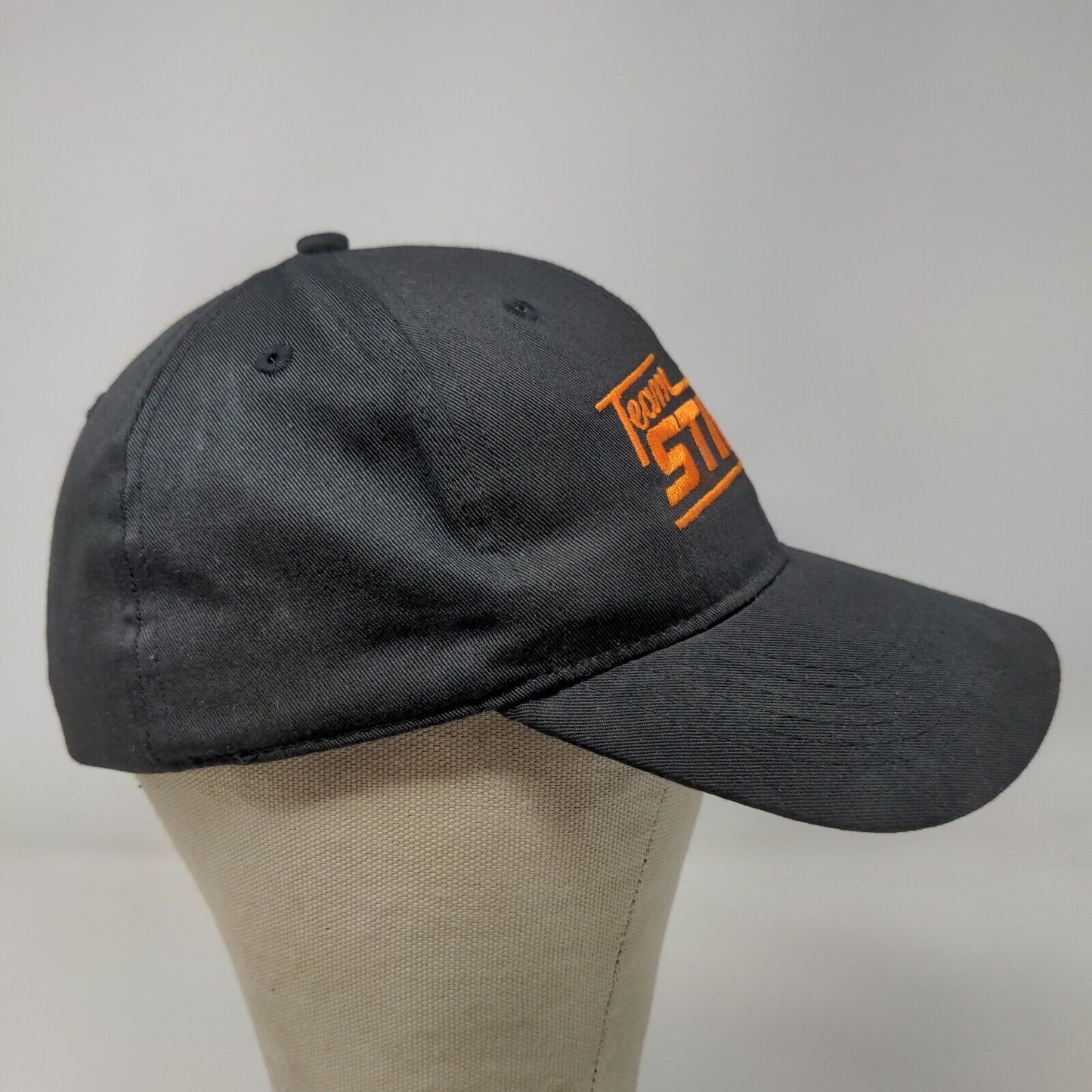 Team Stihl Men's Snapback Hat Black Orange Adjustable Embroidered Logo