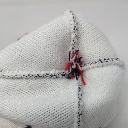 Old Navy Men's Knit Beanie Hat Red White Blue Size OS Patriotic Pom Pom