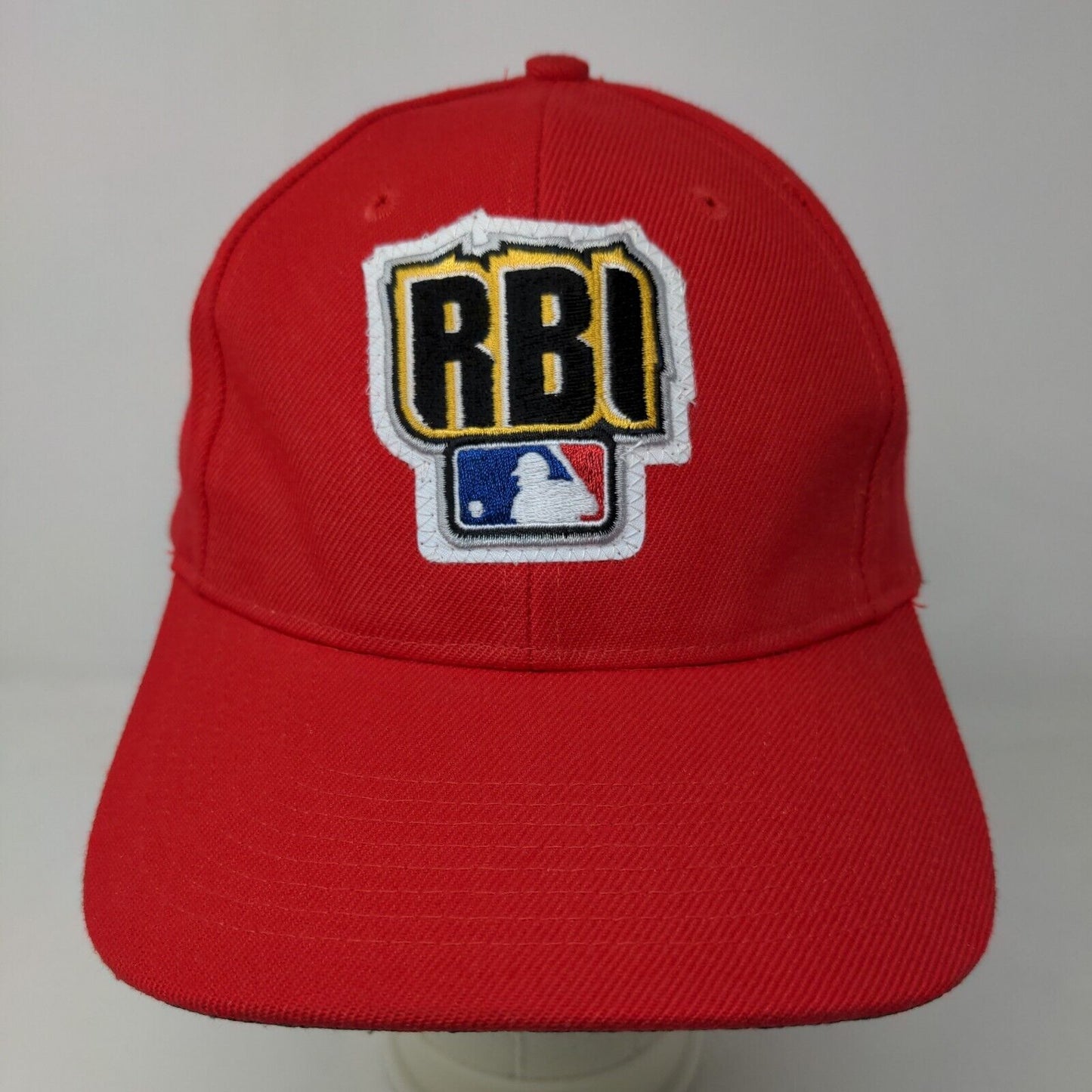 San Sun Boy's Snapback Hat Red Size OSFA Embroidered RBI MLB Logo