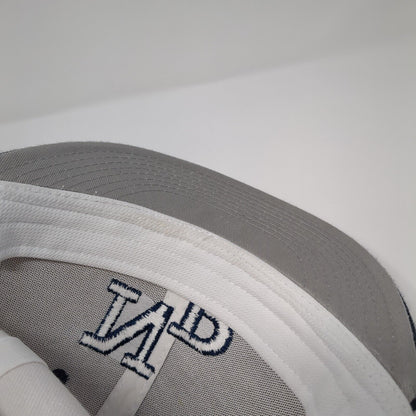 NP Fitted Hat White 7 1/4 Embroidered Vented Holes 6 Panel The Game Pro