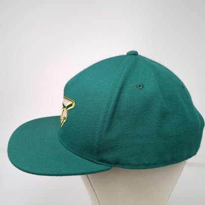 Vans 5 Panel Green Hat One Size Snapback Embroidered Logo Acrylic Wool Blend