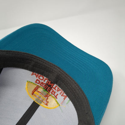 Akaushi Desert Mountain Snapback Mesh Back Trucker Hat Blue One Size