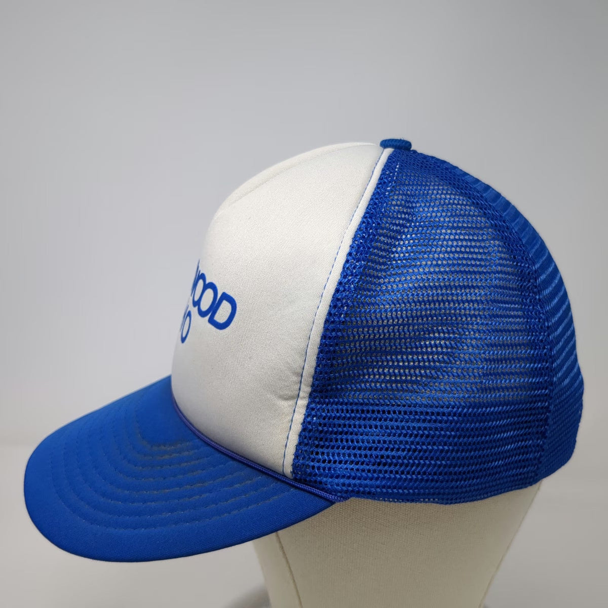 Blue Fleetwood Idaho Trucker Hat One Size Mesh Back Snapback Foam Front Print