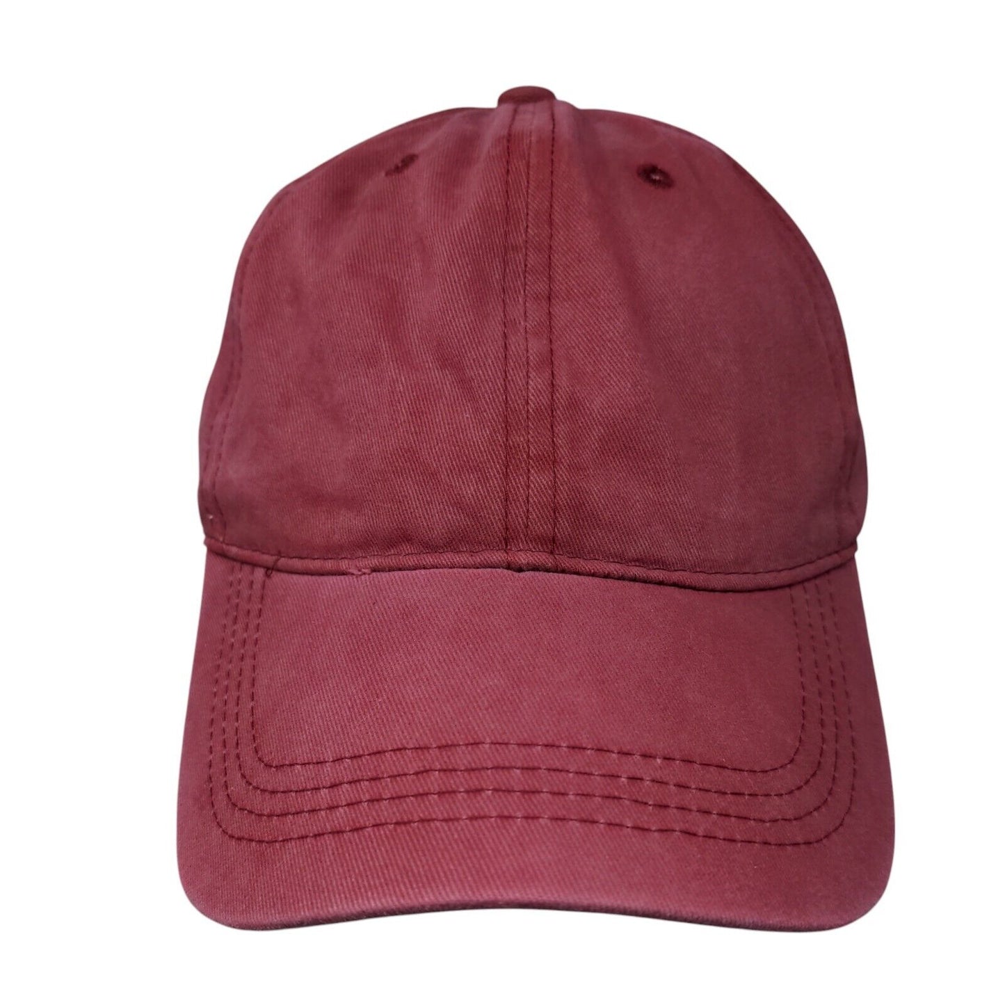 Unbranded Slideback Hat Ponytail Red One Size Adjustable Solid Blank
