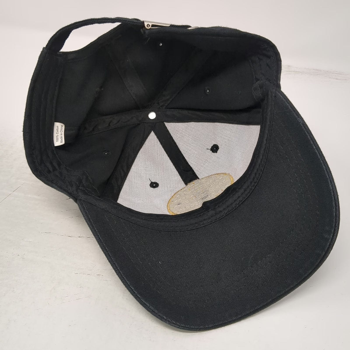Primo Taglio Deli Black Baseball Cap One Size Cotton Patch Logo Slideback Hat