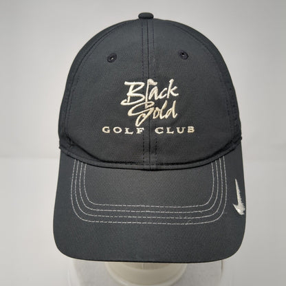 Black Gold Golf Club Snapback Hat Black OSFM Nike Embroidered 6 Panel