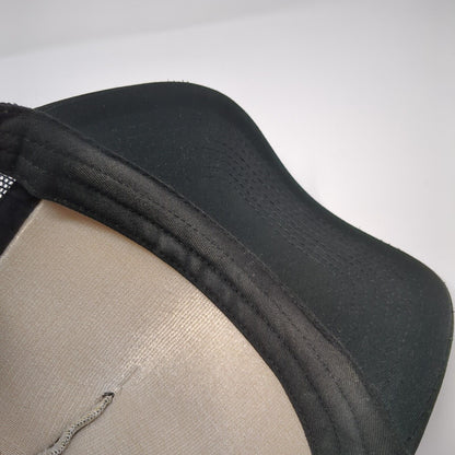 Striped Snapback Trucker Hat Black One Size Adjustable Mesh Back Polyester
