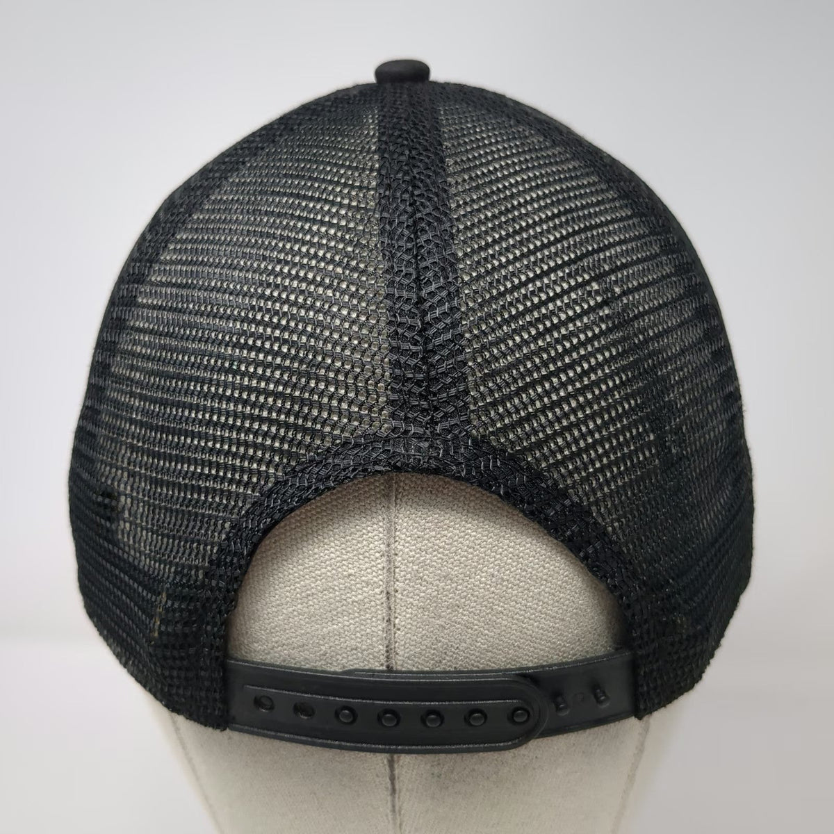 Nirvana Trucker Hat Black OSFM Smiley Face Logo Mesh Back Snapback Band Merch