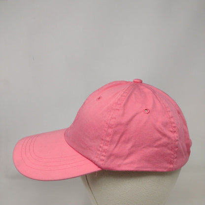 Unbranded Ladies Strapback Hat Pink OSFA Adjustable Vented Holes 6 Panel Blank