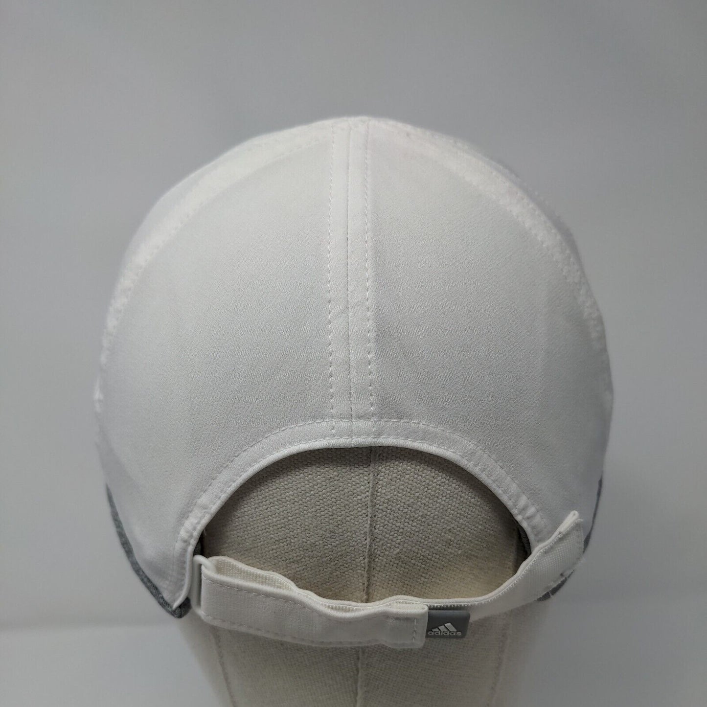 Adidas 3 Stripes Strapback Hat White One Size Climalite Running