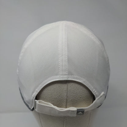 Adidas 3 Stripes Strapback Hat White One Size Climalite Running
