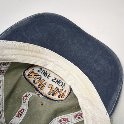 Ron Jon Baseball Cap Green Blue One Size Leather Strapback Cocoa Beach Hat
