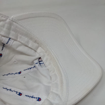 Champion Slideback Hat White OSFA Embroidered C Logo Adjustable