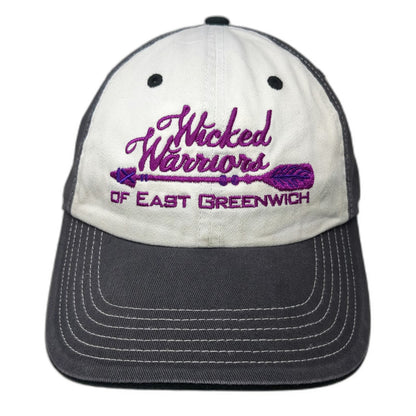 Richardson Baseball Cap Gray White Purple L Wicked Warriors East Greenwich Hat