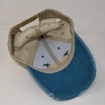 Liliuokalani Ice Cream Men's Snapback Mesh Back Hat Blue Adjustable Embroidered